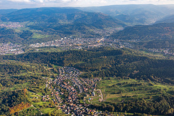 From the northeast in the district Selbach in Gaggenau in the state Baden-Wuerttemberg, Germany