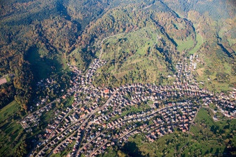 Aerial view of District Michelbach in Gaggenau in the state Baden-Wuerttemberg, Germany