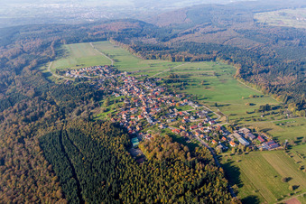 Aerial view of District Freiolsheim in Gaggenau in the state Baden-Wuerttemberg, Germany