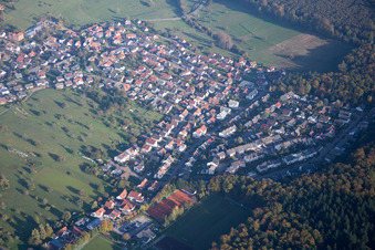 Aerial photograpy of District Schöllbronn in Ettlingen in the state Baden-Wuerttemberg, Germany