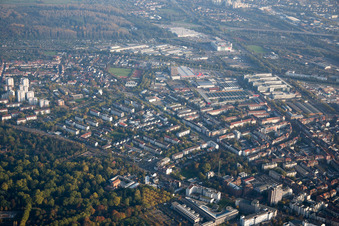 District Oststadt in Karlsruhe in the state Baden-Wuerttemberg, Germany