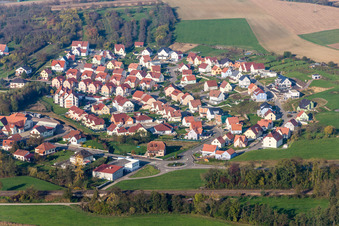 Town View of the streets and houses of the residential areas in Soultz-sous-Forets in Grand Est, France