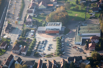 Drone recording of Soultz-sous-Forêts in the state Bas-Rhin, France