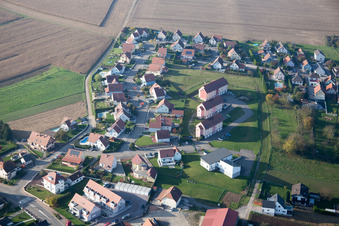 Drone recording of Soultz-sous-Forêts in the state Bas-Rhin, France