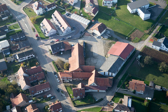 Drone image of Soultz-sous-Forêts in the state Bas-Rhin, France