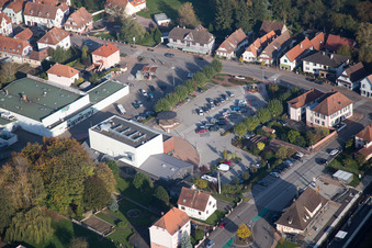 Soultz-sous-Forêts in the state Bas-Rhin, France from above