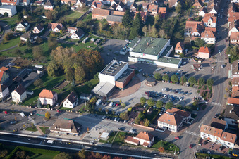 Drone recording of Soultz-sous-Forêts in the state Bas-Rhin, France
