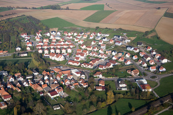 Drone image of Soultz-sous-Forêts in the state Bas-Rhin, France