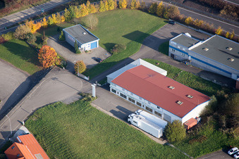 Hohwiller in the state Bas-Rhin, France seen from above