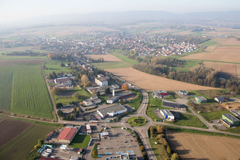 Bird's eye view of Hohwiller in the state Bas-Rhin, France