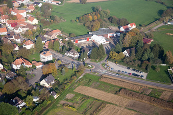 Oblique view of Hatten in the state Bas-Rhin, France