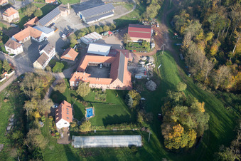 Niederrœdern in the state Bas-Rhin, France seen from above