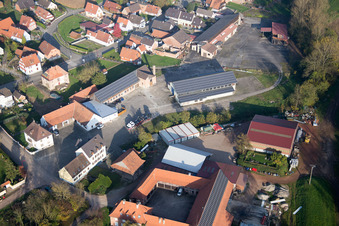 Niederrœdern in the state Bas-Rhin, France from the plane