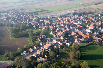 Niederrœdern in the state Bas-Rhin, France out of the air