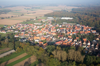 Schaffhouse-près-Seltz in the state Bas-Rhin, France from above