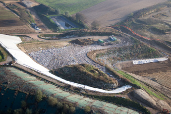 Schaffhouse-près-Seltz in the state Bas-Rhin, France from the drone perspective