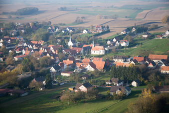 Aerial photograpy of Wintzenbach in the state Bas-Rhin, France