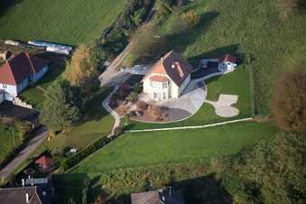 Wintzenbach in the state Bas-Rhin, France seen from above