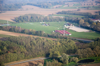Aerial photograpy of Neewiller-près-Lauterbourg in the state Bas-Rhin, France