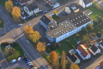 Aerial view of Völkel bedding in Kandel in the state Rhineland-Palatinate, Germany