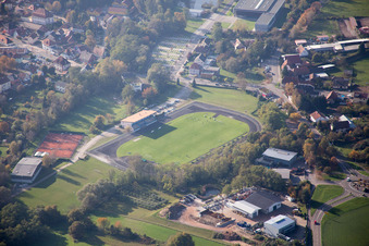 Football Field in Lauterbourg in the state Bas-Rhin, France