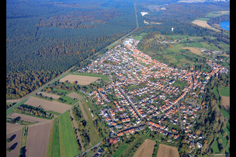 Village view from the south in Berg in the state Rhineland-Palatinate, Germany