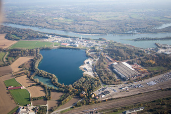 Aerial photograpy of Lauterbourg in the state Bas-Rhin, France
