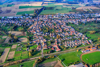 Village view from the south in Steinfeld in the state Rhineland-Palatinate, Germany