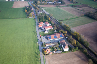 Aerial view of Steinfeld in the state Rhineland-Palatinate, Germany