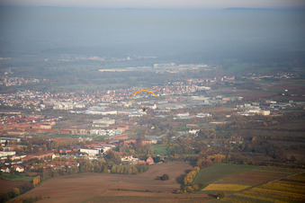 Aerial view of Landau in der Pfalz in the state Rhineland-Palatinate, Germany