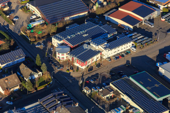 REHA med Gesundheitspark GmbH - Department of Orthopaedics & Neurology in Herxheim bei Landau in the state Rhineland-Palatinate, Germany viewn from the air