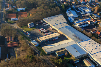 Aerial view of Hubert Eichenlaub Transport and Forwarding GmbH in Herxheim bei Landau in the state Rhineland-Palatinate, Germany