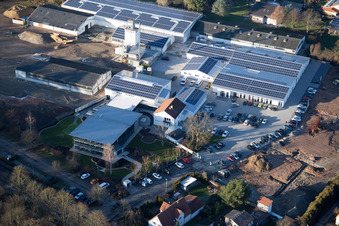Oblique view of Herxheim bei Landau in the state Rhineland-Palatinate, Germany