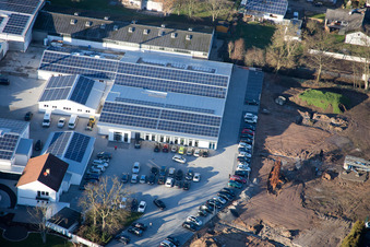 Herxheim bei Landau in the state Rhineland-Palatinate, Germany from the plane