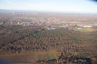 Herxheim bei Landau in the state Rhineland-Palatinate, Germany viewn from the air