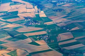 Aerial view of District Deutschhof in Kapellen-Drusweiler in the state Rhineland-Palatinate, Germany
