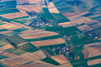 Oblique view of District Deutschhof in Kapellen-Drusweiler in the state Rhineland-Palatinate, Germany