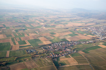 Bird's eye view of District Kapellen in Kapellen-Drusweiler in the state Rhineland-Palatinate, Germany