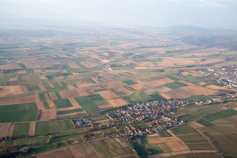 Aerial view of District Drusweiler in Kapellen-Drusweiler in the state Rhineland-Palatinate, Germany