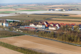 Station railway building of the Deutsche Bahn in Winden in the state Rhineland-Palatinate, Germany