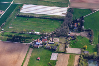 Aerial view of Riding stable Spieß and MRC-Harthausen in Harthausen in the state Rhineland-Palatinate, Germany