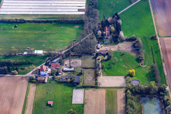 Oblique view of Riding stable Spieß and MRC-Harthausen in Harthausen in the state Rhineland-Palatinate, Germany