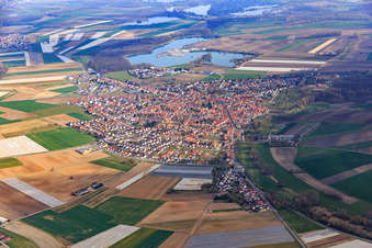 View of the town from the south in Waldsee in the state Rhineland-Palatinate, Germany