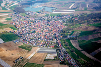Town View of the streets and houses of the residential areas in Waldsee in the state Rhineland-Palatinate, Germany