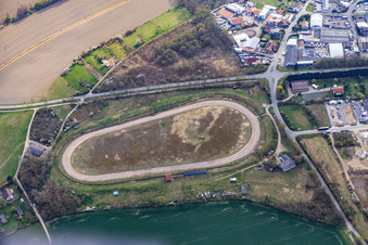 Sand track race track of the Motorsport Club Altrip eV in Altrip in the state Rhineland-Palatinate, Germany