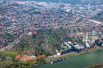 District Neckarau in Mannheim in the state Baden-Wuerttemberg, Germany