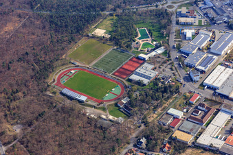 Forest stadium and sports facility Viernheim and forest swimming pool Viernheim in Viernheim in the state Hesse, Germany