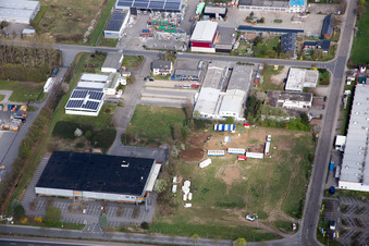 Industrial estate and company settlement Suzukiallee in Bensheim in the state Hesse