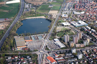 Construction of the bypass road in in Bensheim in the state Hesse