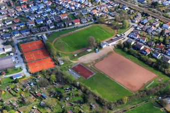Sports fields in Zwingenberg in the state Hesse, Germany